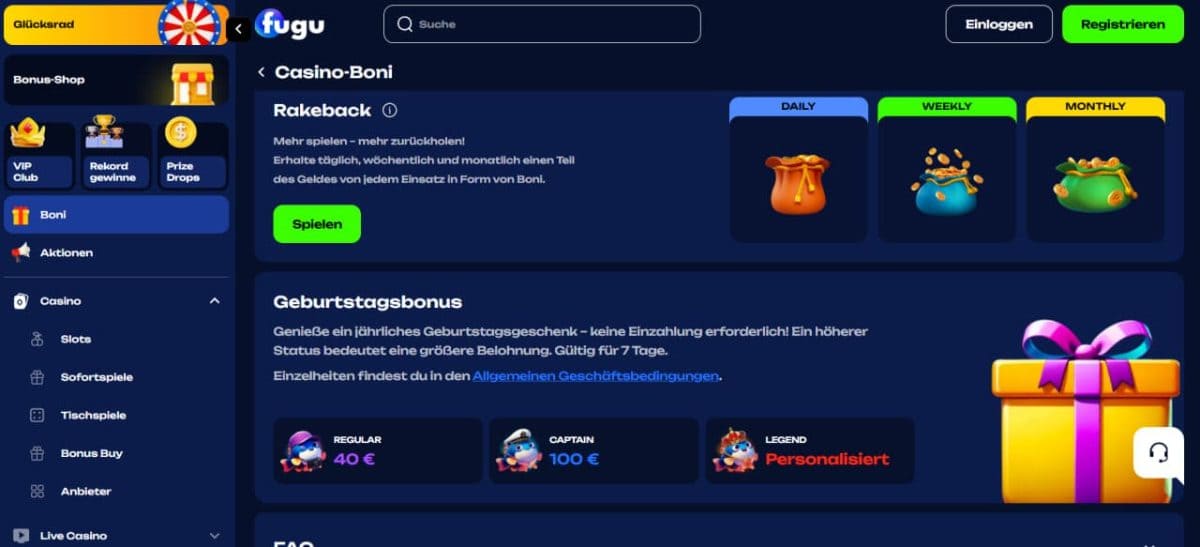Fugu Casino Bonus – Anmeldung, Login & Sport DE image 1